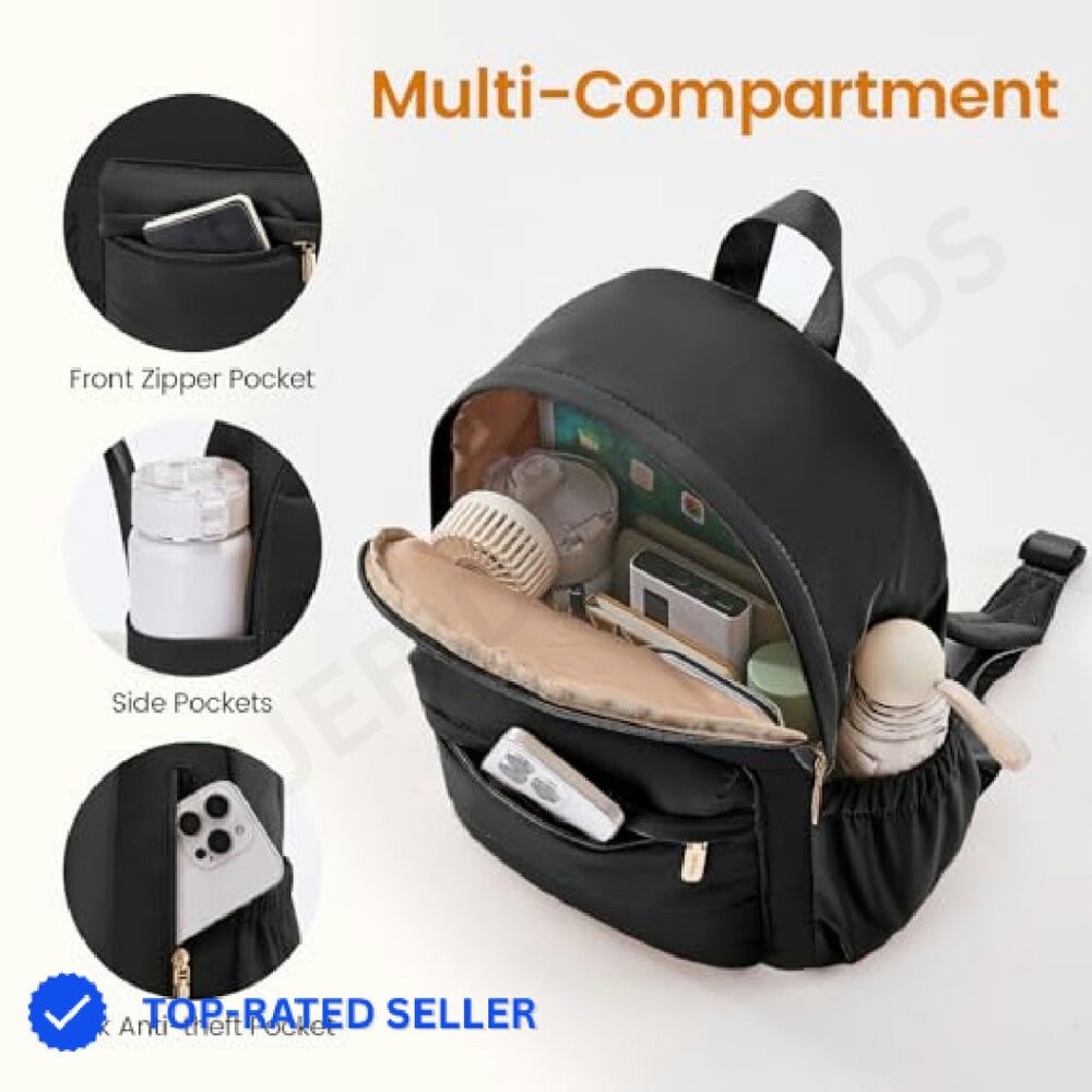 Mini Puffer Backpack Lightweight Nylon Casual Day… - image 6